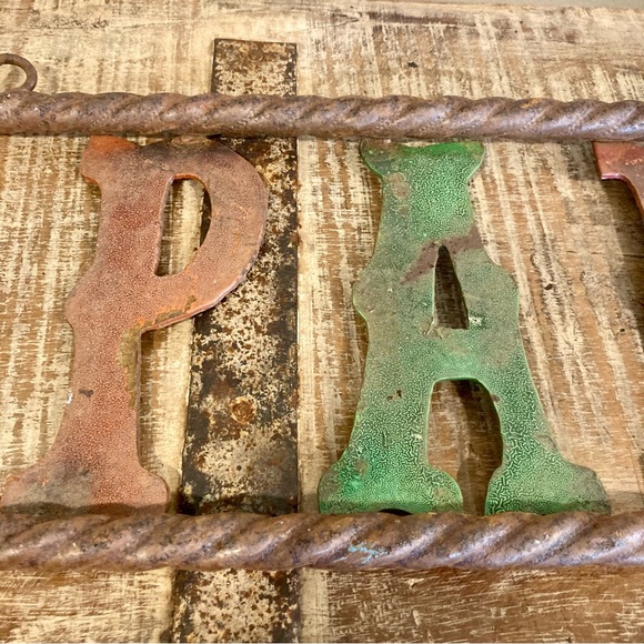 Party Barn Rusty Metal Sign Rebar Western Country Rustic Decor - Picture 14 of 16